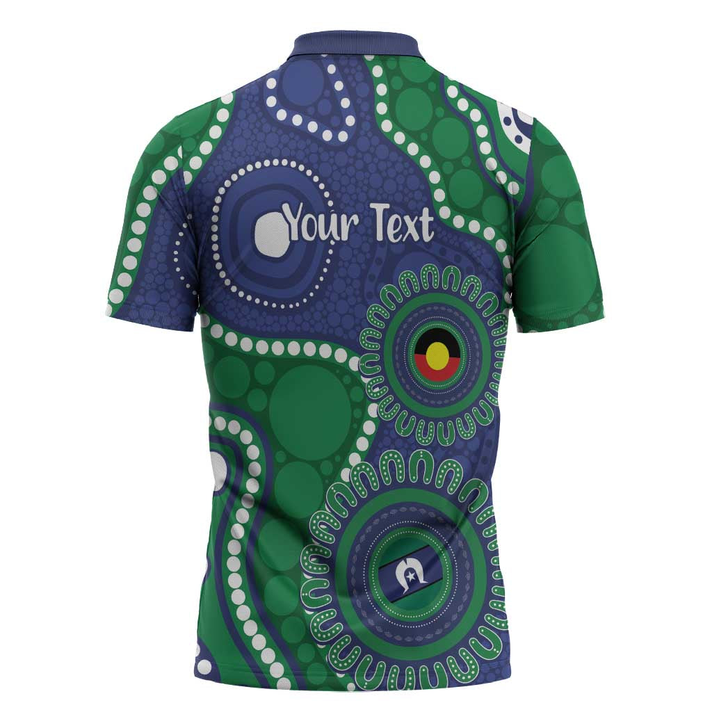 Warriors NAIDOC Week 2026 Personalised Zipper Polo Shirt 50 Years of Deadly Aboriginal Art