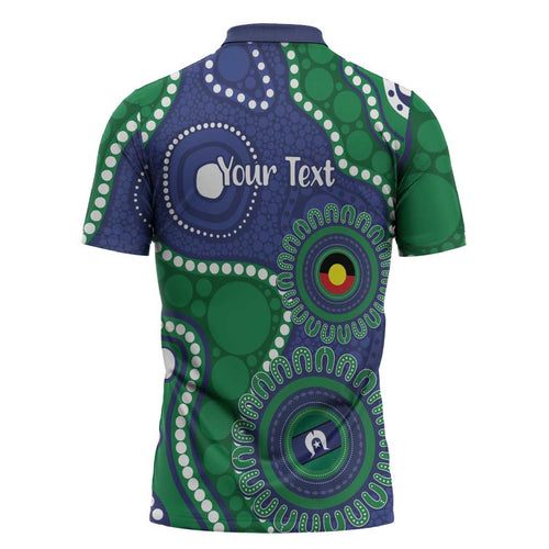 Warriors NAIDOC Week 2026 Personalised Zipper Polo Shirt 50 Years of Deadly Aboriginal Art