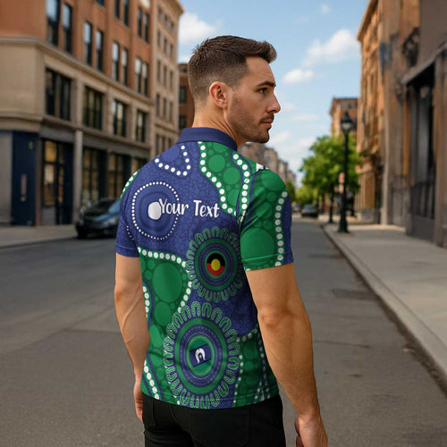 Warriors NAIDOC Week 2026 Personalised Zipper Polo Shirt 50 Years of Deadly Aboriginal Art