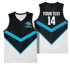 Cronulla-Sutherland Sharks Custom Basketball Jersey Go Sharkies 2026 Version