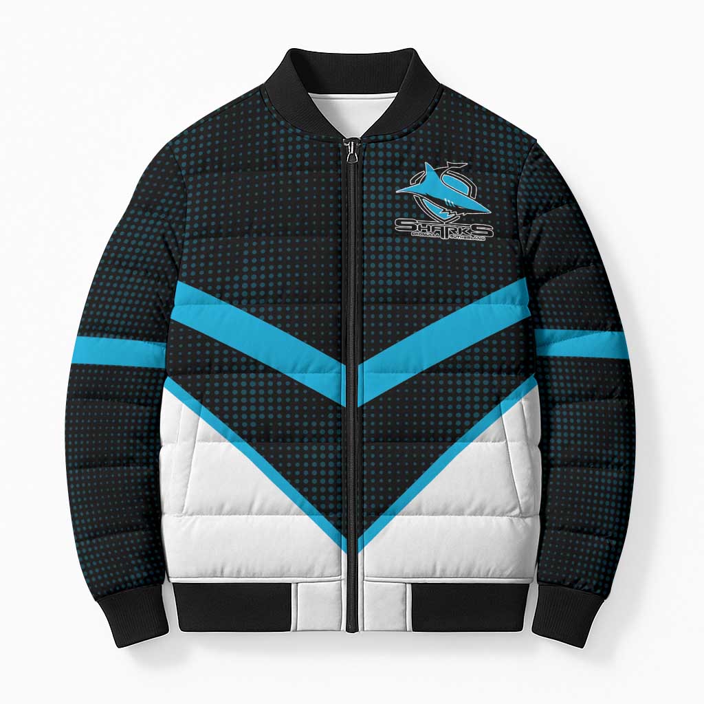 Cronulla-Sutherland Sharks Custom Bomber Puffer Jacket Go Sharkies 2026 Version
