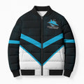 Cronulla-Sutherland Sharks Custom Bomber Puffer Jacket Go Sharkies 2026 Version