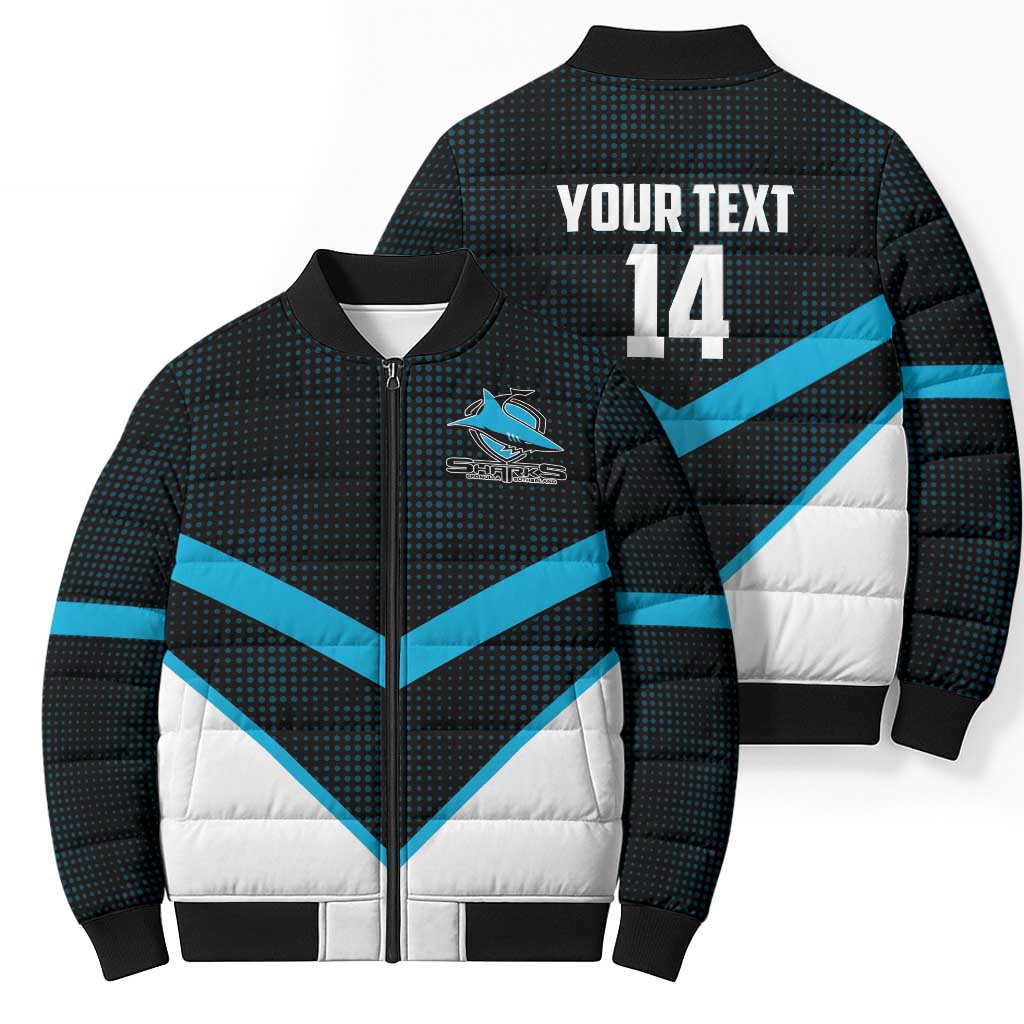 Cronulla-Sutherland Sharks Custom Bomber Puffer Jacket Go Sharkies 2026 Version