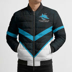 Cronulla-Sutherland Sharks Custom Bomber Puffer Jacket Go Sharkies 2026 Version