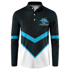 Cronulla-Sutherland Sharks Custom Button Sweatshirt Go Sharkies 2026 Version