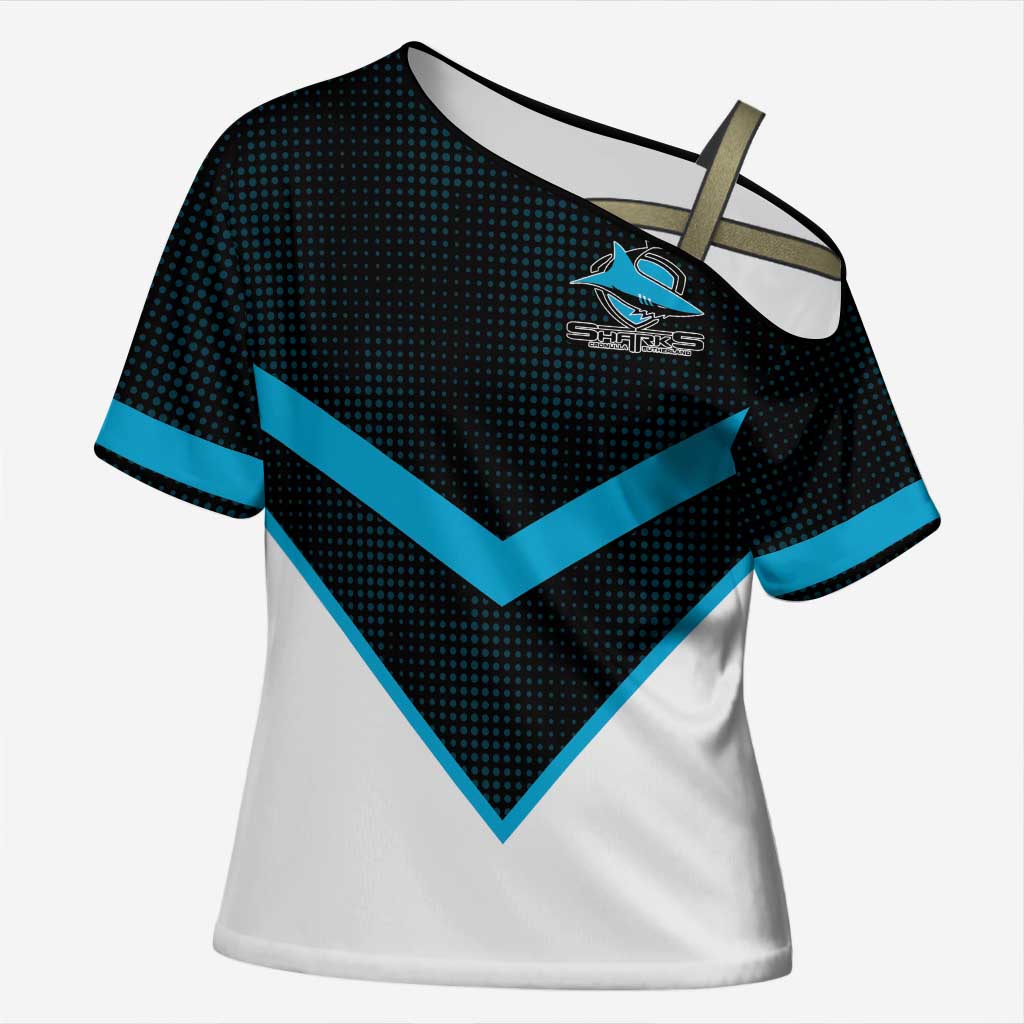 Cronulla-Sutherland Sharks Custom Cross Shoulder Shirt Go Sharkies 2026 Version
