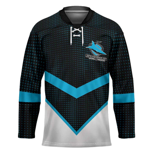 Cronulla-Sutherland Sharks Custom Hockey Jersey Go Sharkies 2026 Version