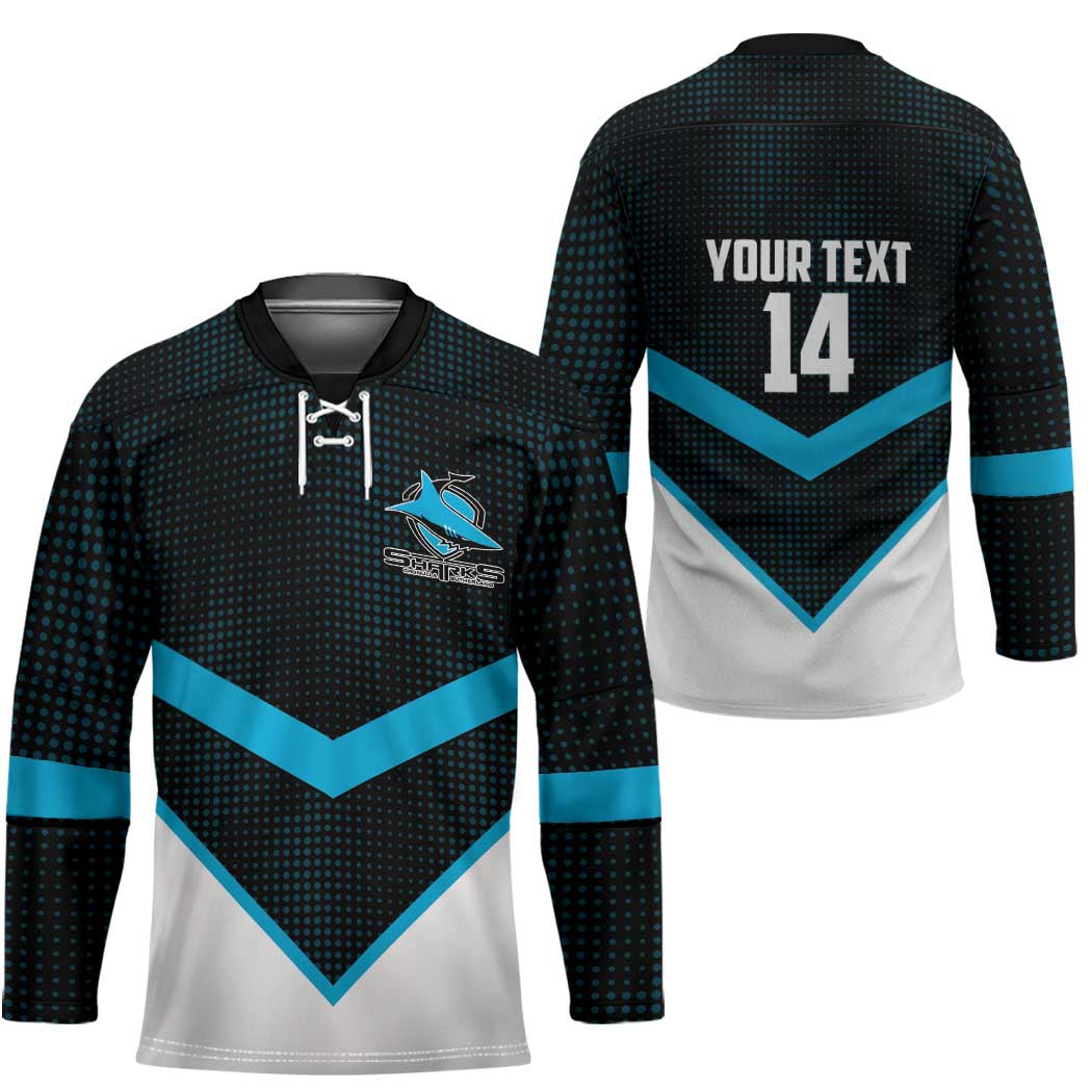 Cronulla-Sutherland Sharks Custom Hockey Jersey Go Sharkies 2026 Version