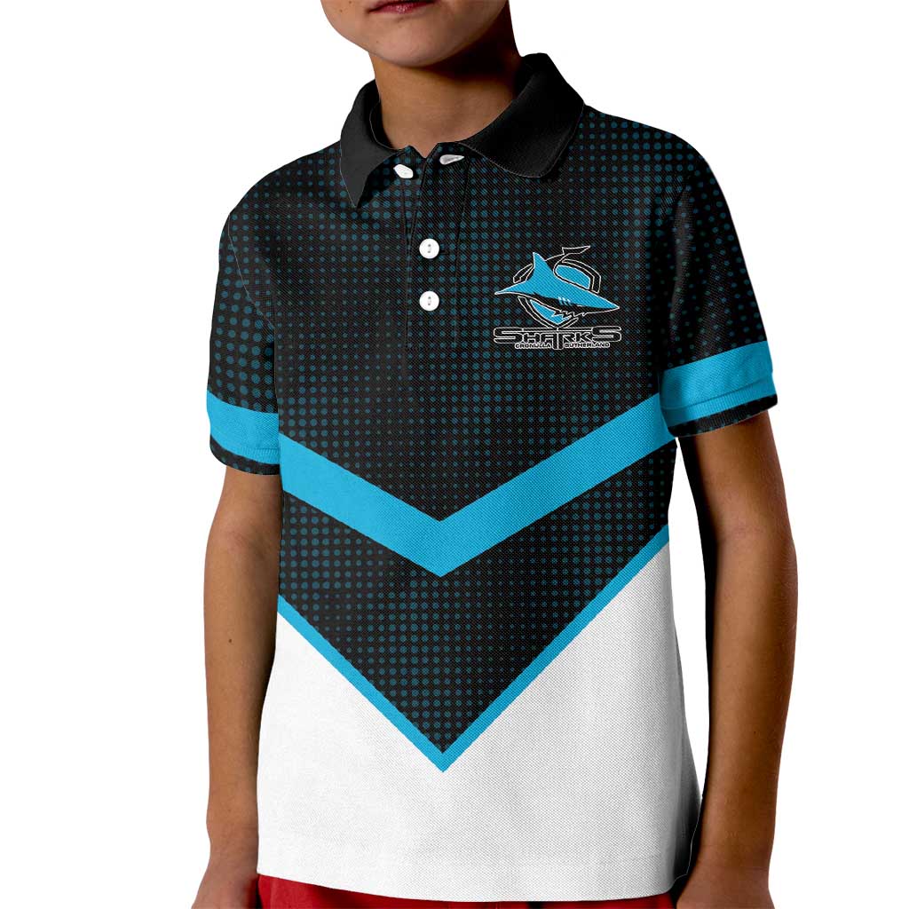 Cronulla-Sutherland Sharks Custom Kid Polo Shirt Go Sharkies 2026 Version