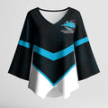 Cronulla-Sutherland Sharks Custom Kimono Sleeve Blouse Go Sharkies 2026 Version
