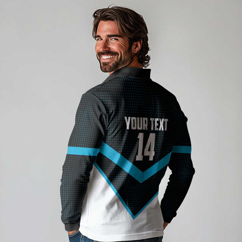 Cronulla-Sutherland Sharks Custom Long Sleeve Polo Shirt Go Sharkies 2026 Version