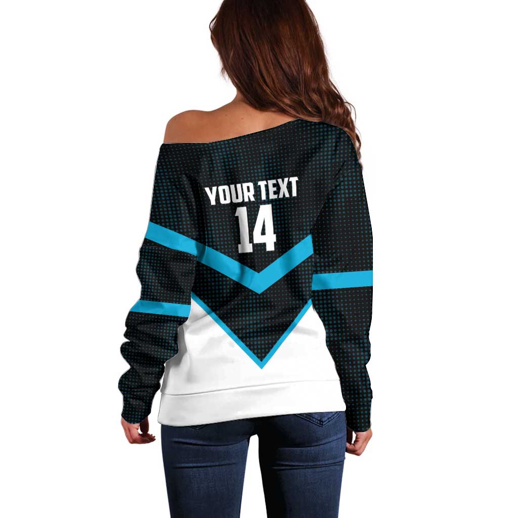 Cronulla-Sutherland Sharks Custom Off Shoulder Sweater Go Sharkies 2026 Version