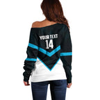 Cronulla-Sutherland Sharks Custom Off Shoulder Sweater Go Sharkies 2026 Version