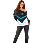 Cronulla-Sutherland Sharks Custom Off Shoulder Sweater Go Sharkies 2026 Version