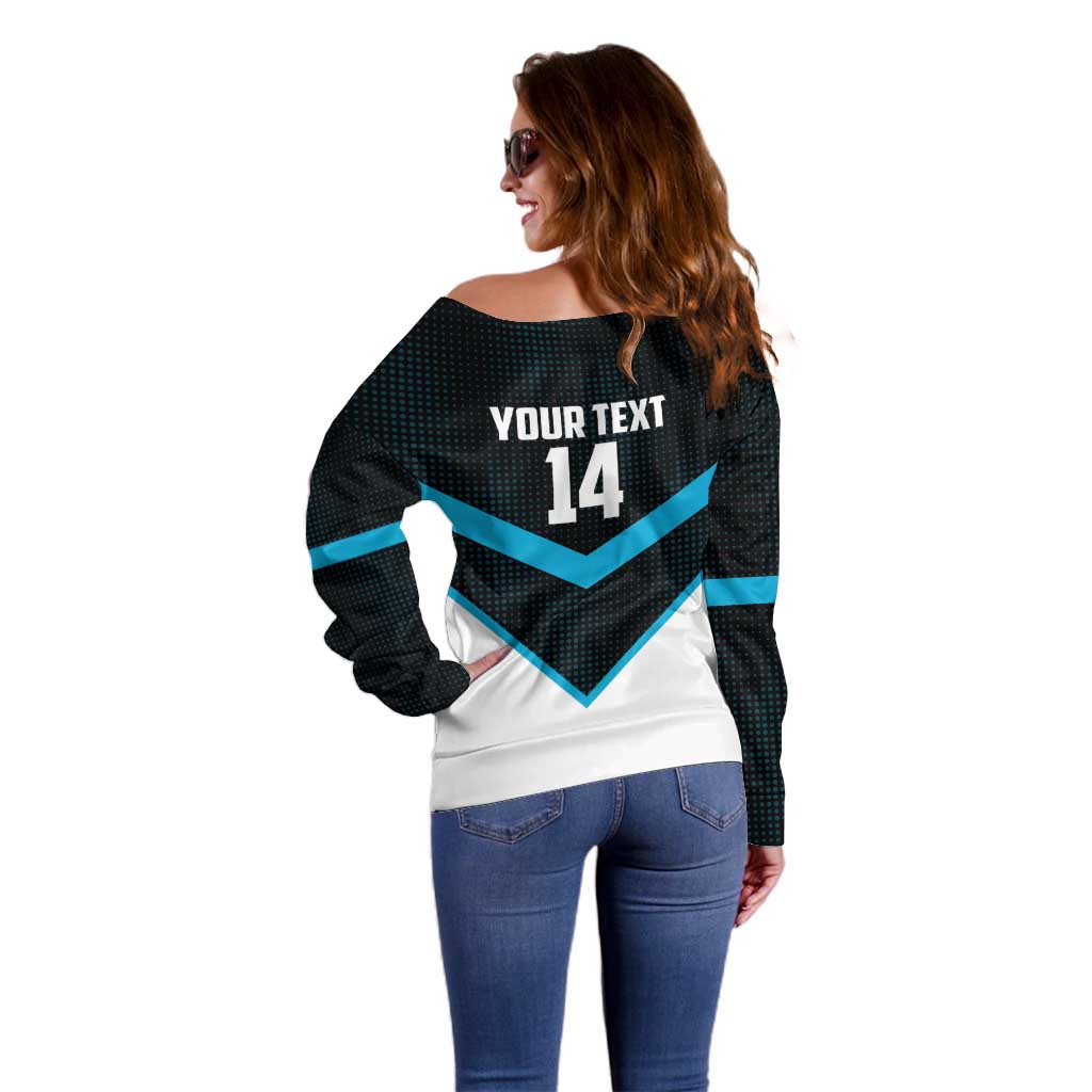 Cronulla-Sutherland Sharks Custom Off Shoulder Sweater Go Sharkies 2026 Version