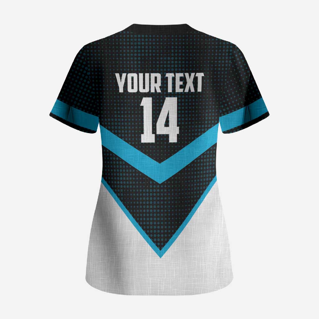 Cronulla-Sutherland Sharks Custom Scrub Top Go Sharkies 2026 Version