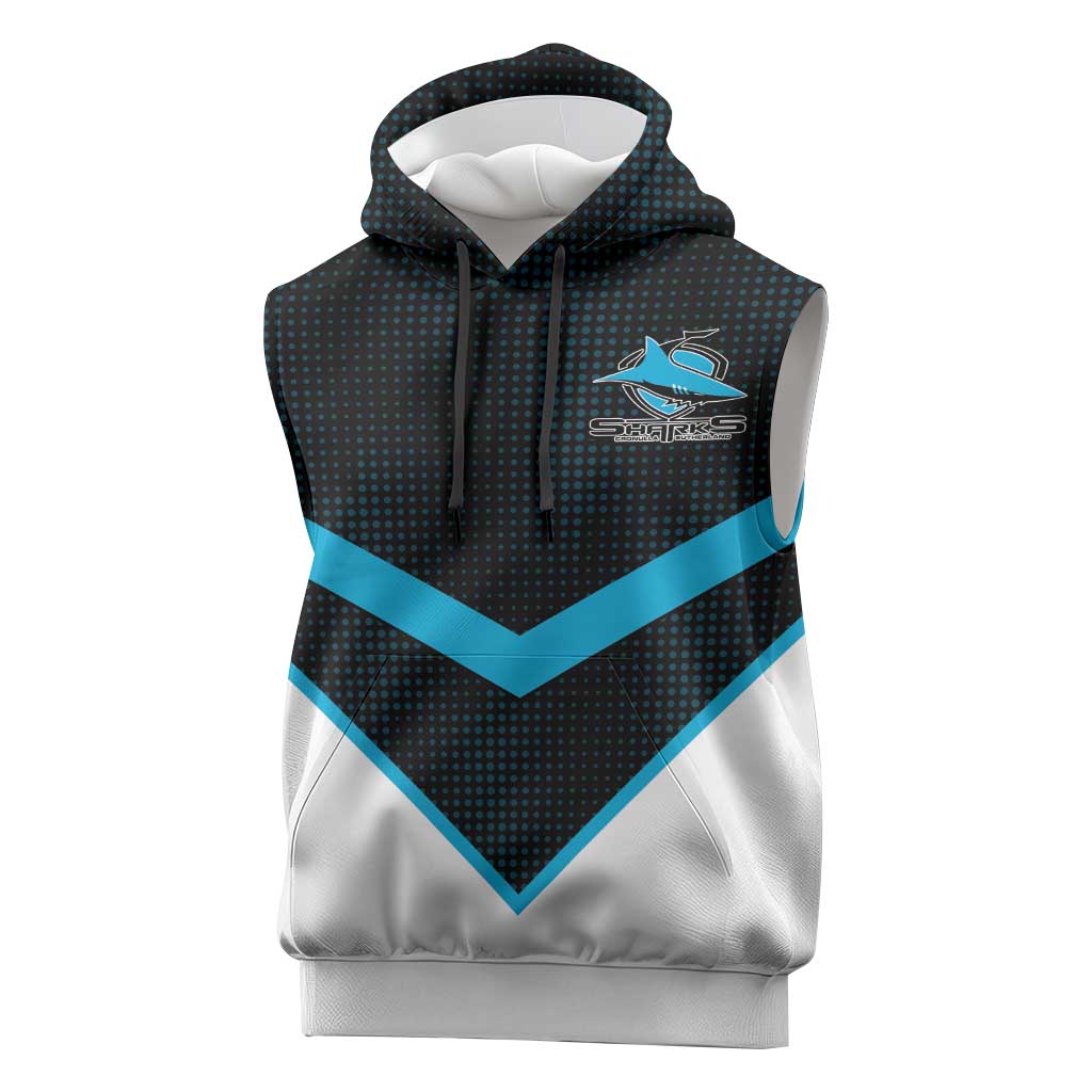 Cronulla-Sutherland Sharks Custom Sleeveless Hoodie Go Sharkies 2026 Version