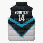 Cronulla-Sutherland Sharks Custom Sleeveless Puffer Jacket Go Sharkies 2026 Version