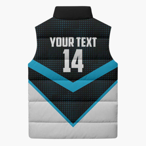 Cronulla-Sutherland Sharks Custom Sleeveless Puffer Jacket Go Sharkies 2026 Version