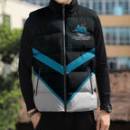 Cronulla-Sutherland Sharks Custom Sleeveless Puffer Jacket Go Sharkies 2026 Version