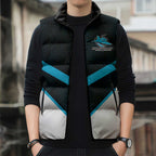 Cronulla-Sutherland Sharks Custom Sleeveless Puffer Jacket Go Sharkies 2026 Version