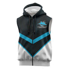Cronulla-Sutherland Sharks Custom Sleeveless Zip Hoodie Go Sharkies 2026 Version