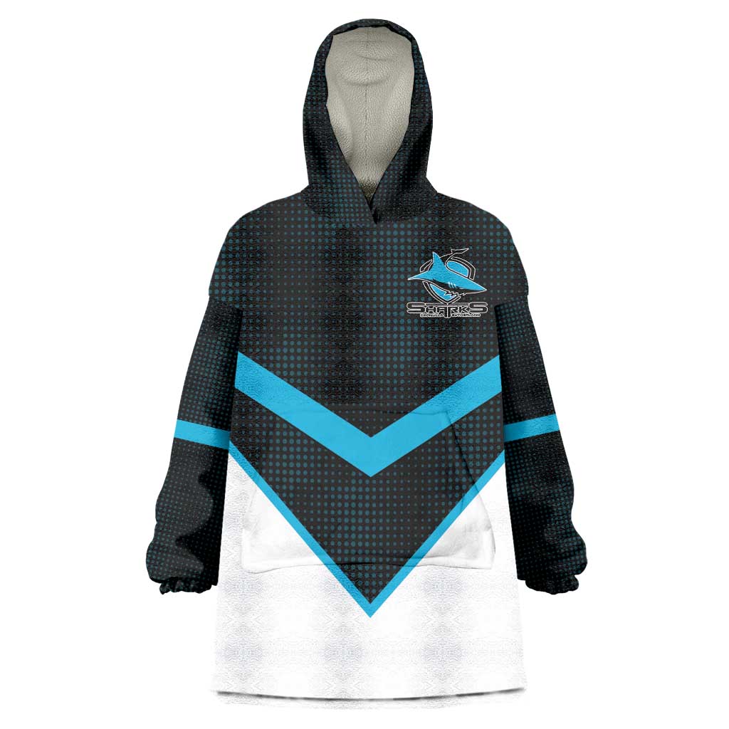 Cronulla-Sutherland Sharks Custom Wearable Blanket Hoodie Go Sharkies 2026 Version