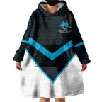 Cronulla-Sutherland Sharks Custom Wearable Blanket Hoodie Go Sharkies 2026 Version