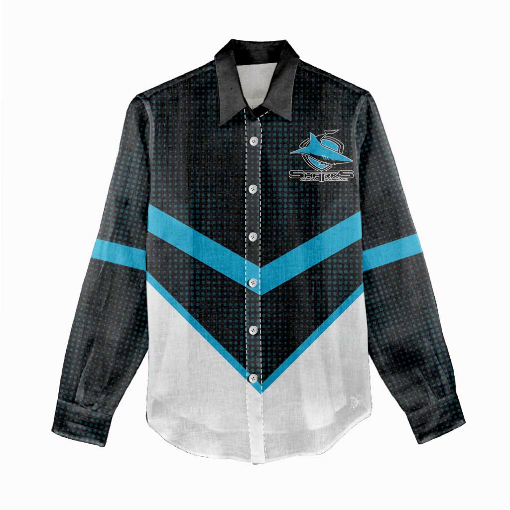 Cronulla-Sutherland Sharks Custom Women Casual Shirt Go Sharkies 2026 Version