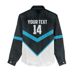 Cronulla-Sutherland Sharks Custom Women Casual Shirt Go Sharkies 2026 Version