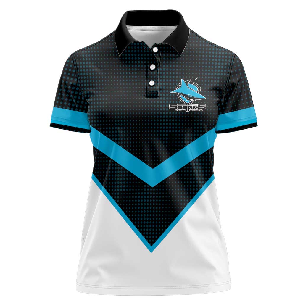 Cronulla-Sutherland Sharks Custom Women Polo Shirt Go Sharkies 2026 Version