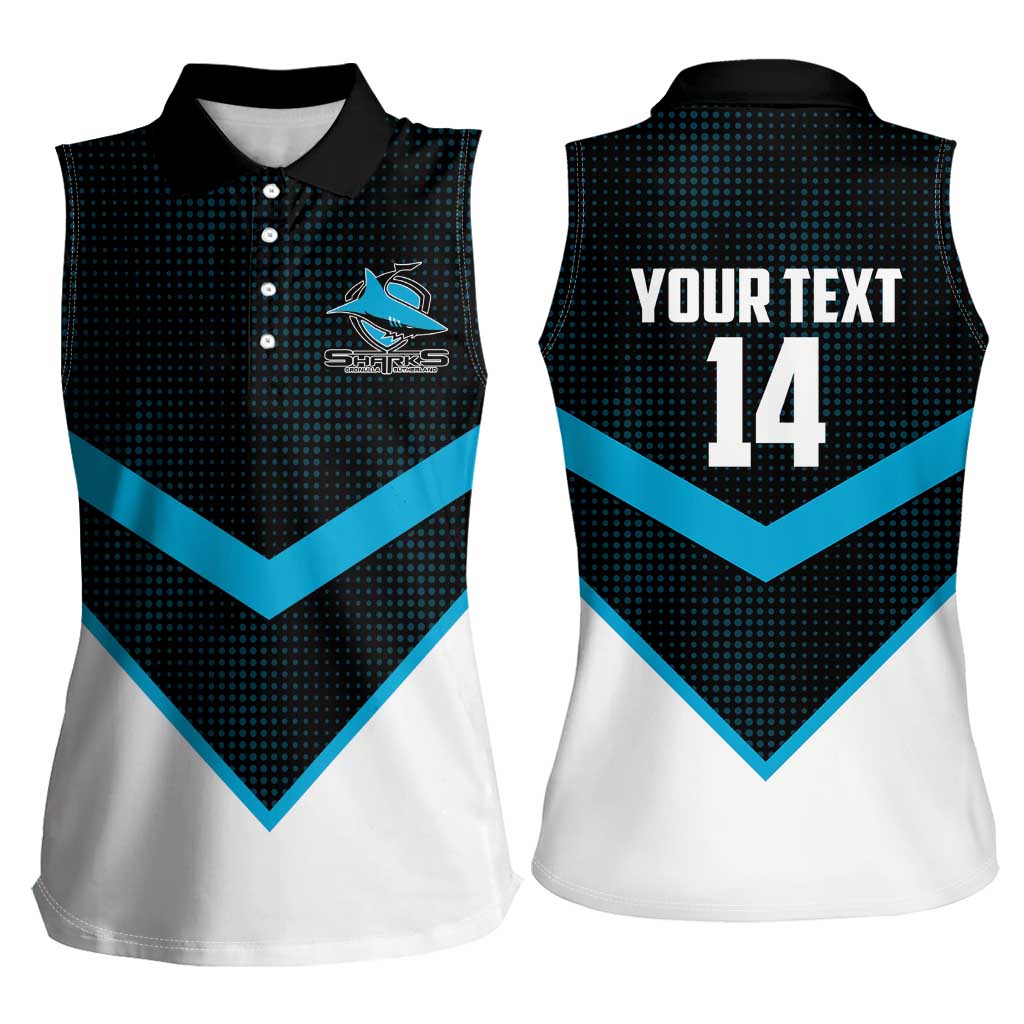Cronulla-Sutherland Sharks Custom Women Sleeveless Polo Shirt Go Sharkies 2026 Version