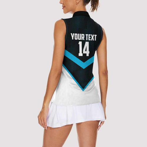 Cronulla-Sutherland Sharks Custom Women Sleeveless Polo Shirt Go Sharkies 2026 Version