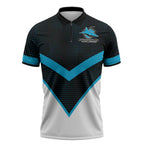 Cronulla-Sutherland Sharks Custom Zipper Polo Shirt Go Sharkies 2026 Version