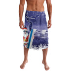 Christmas In July Australia Lavalava Santa Surfboard Sydney Opera House - Blue