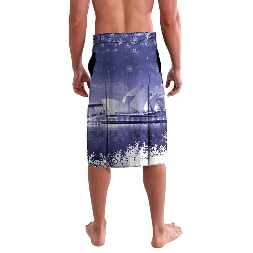 Christmas In July Australia Lavalava Santa Surfboard Sydney Opera House - Blue