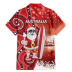 Christmas In July Australia Family Matching Mermaid Dress and Hawaiian Shirt Santa Surfboard Sydney Opera House - Red