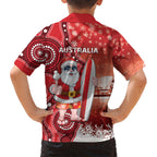 Christmas In July Australia Hawaiian Shirt Santa Surfboard Sydney Opera House - Red