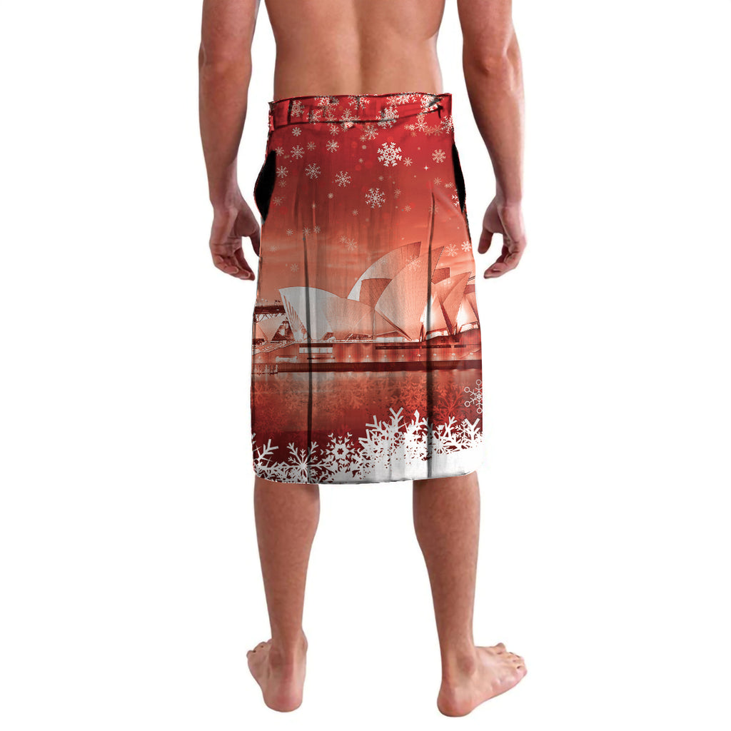 Christmas In July Australia Lavalava Santa Surfboard Sydney Opera House - Red