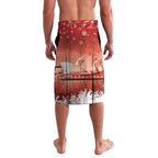 Christmas In July Australia Lavalava Santa Surfboard Sydney Opera House - Red
