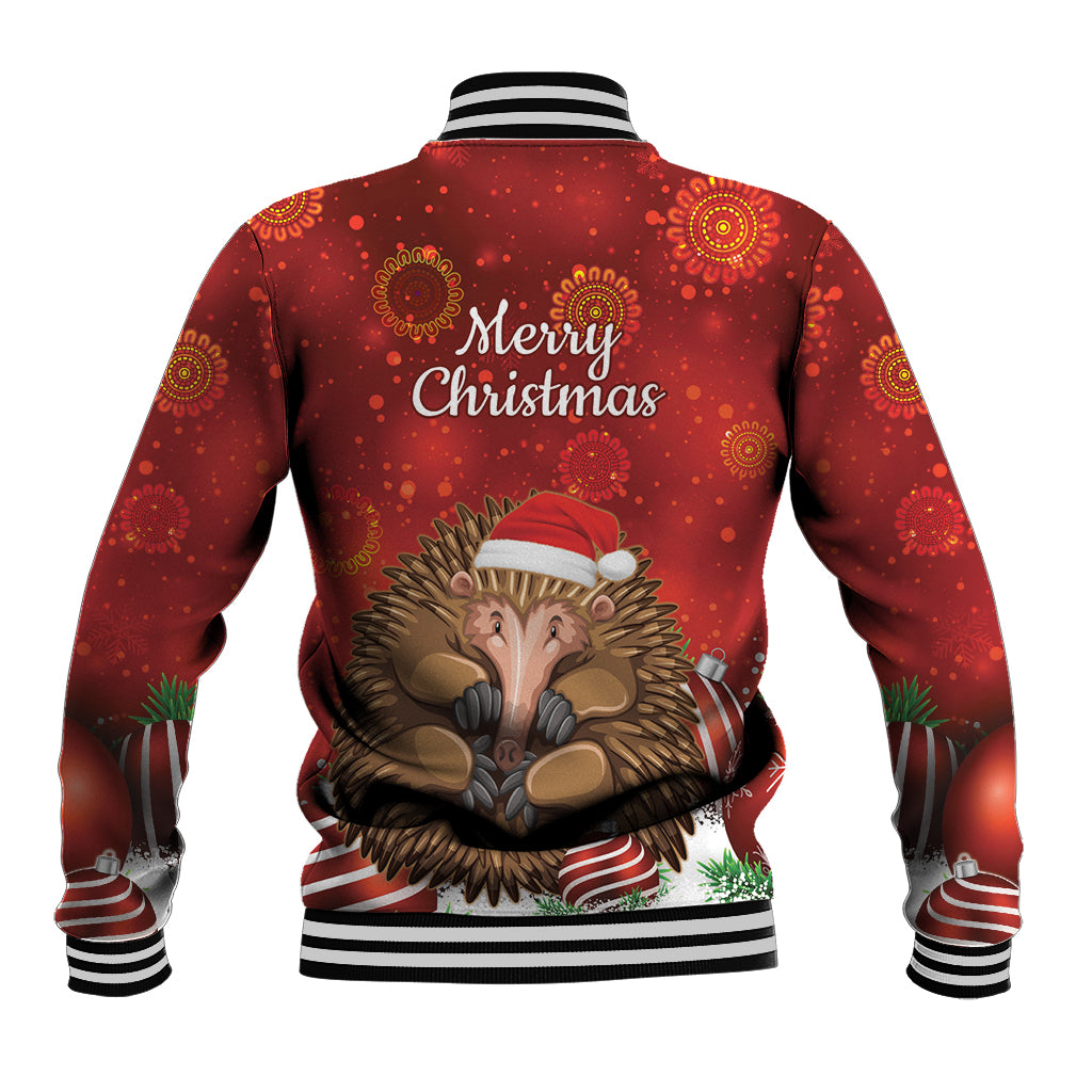 Australia Christmas In July Baseball Jacket Echidna Santa Claus