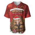 Australia Christmas In July Baseball Jersey Echidna Santa Claus