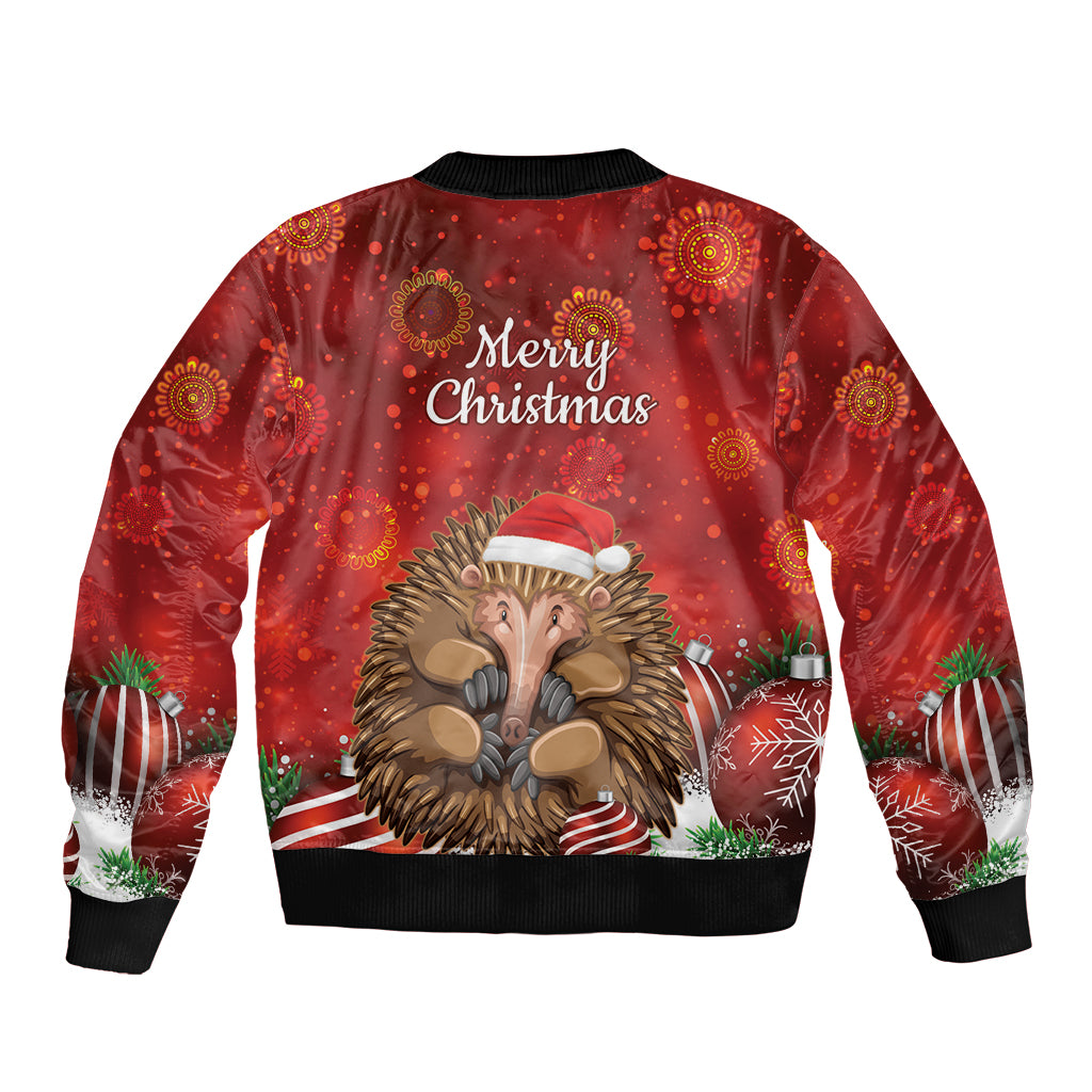 Australia Christmas In July Bomber Jacket Echidna Santa Claus
