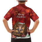 Australia Christmas In July Family Matching Mermaid Dress and Hawaiian Shirt Echidna Santa Claus