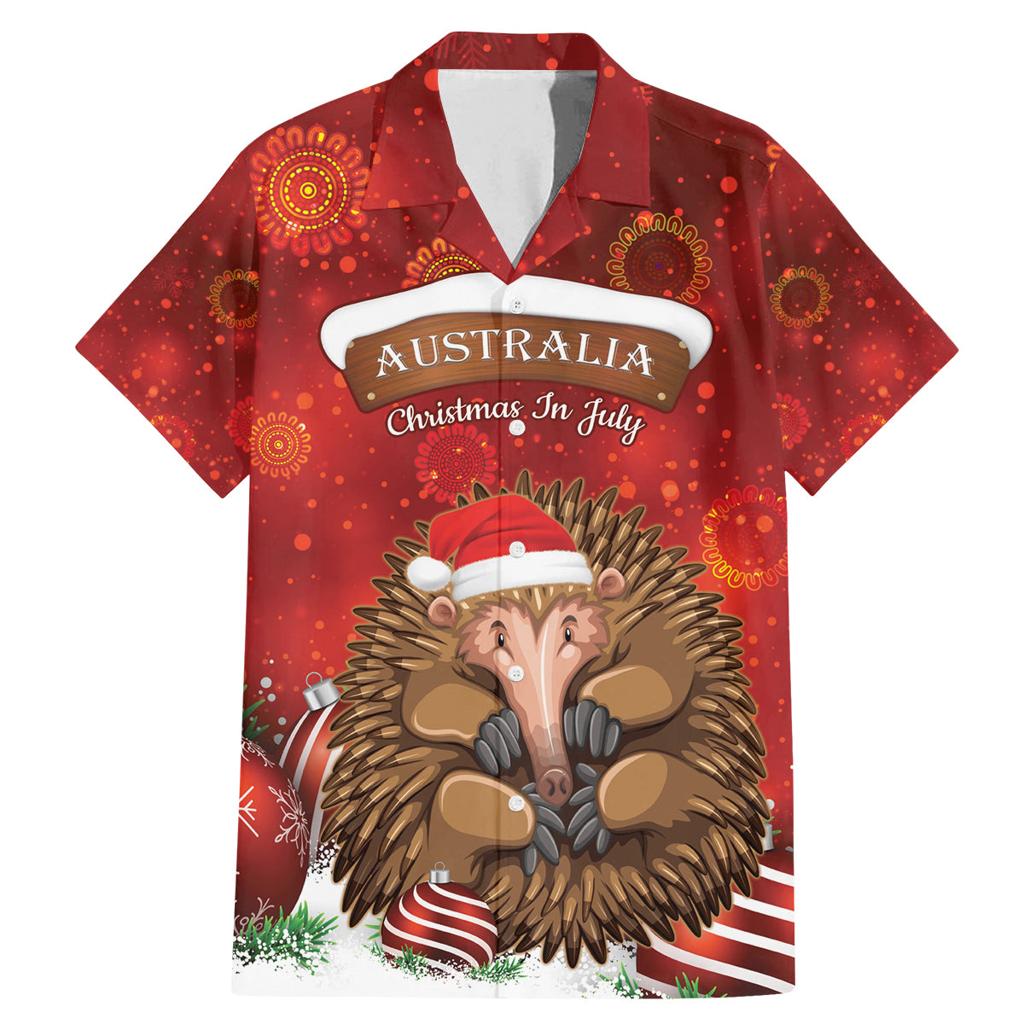 Australia Christmas In July Family Matching Mermaid Dress and Hawaiian Shirt Echidna Santa Claus