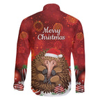 Australia Christmas In July Family Matching Mermaid Dress and Hawaiian Shirt Echidna Santa Claus