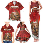 Australia Christmas In July Family Matching Tank Maxi Dress and Hawaiian Shirt Echidna Santa Claus