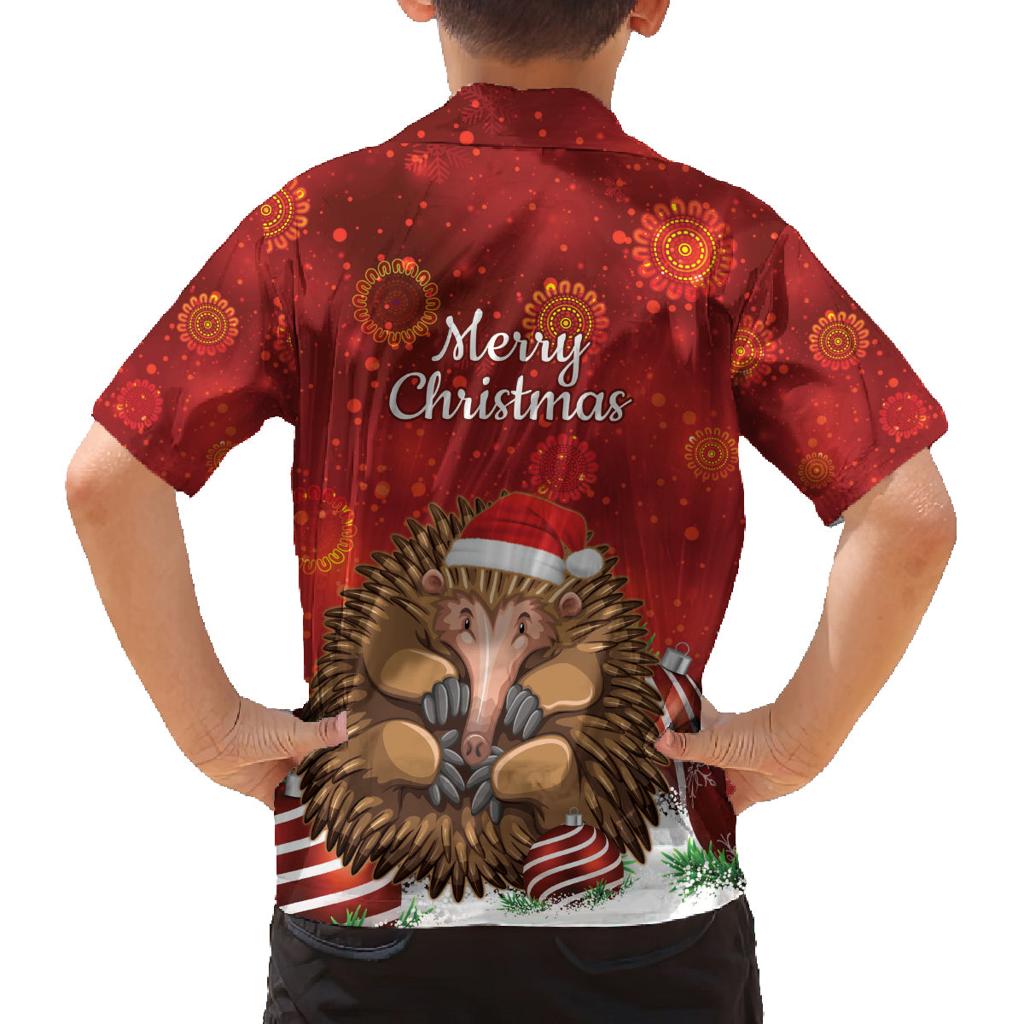 Australia Christmas In July Family Matching Tank Maxi Dress and Hawaiian Shirt Echidna Santa Claus