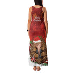 Australia Christmas In July Family Matching Tank Maxi Dress and Hawaiian Shirt Echidna Santa Claus