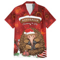 Australia Christmas In July Hawaiian Shirt Echidna Santa Claus